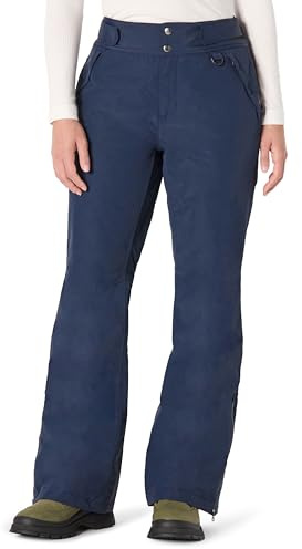 Amazon Essentials Women's Mid-Rise Water-Resistant Insulated Ski Pants, Navy, Large