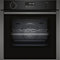 NEFF, N50, B6ACH7AG7B, 60cm Built-in Single Oven with Hide®, Home Connect, Pyrolytic Self-Cleaning with Easy Clean, CircoTherm, and LCD display in Graphite-Grey