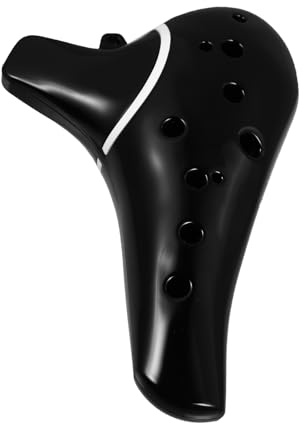 WHAMVOX Strumento Musicale Portatile per Principianti e Studenti 12 Fori Design a Bocca Lunga, Facile da Imparare Ocarina in Ceramica Diatonica in Do Contralto