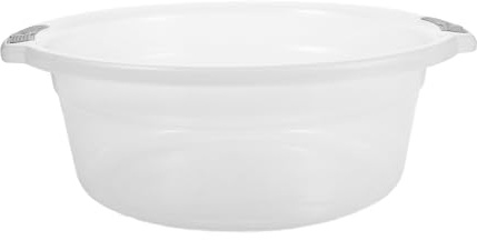MAGICLULU Bassine de Bain de Pieds Transparente Xxl avec Poignées Doubles, Bac Rond Portable en Plastique pour Lavage Mains, Animaux et Usage Domestique, pour Soin des Pieds et Lessive,