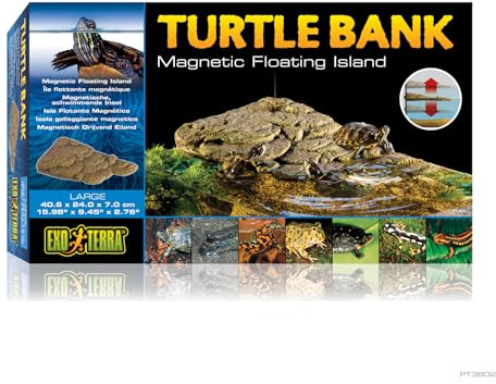 Exo Terra Turtle Bank, magnetisk, flytande ö för sköldpaddor, perfekt för Aqua-terrarier, stor