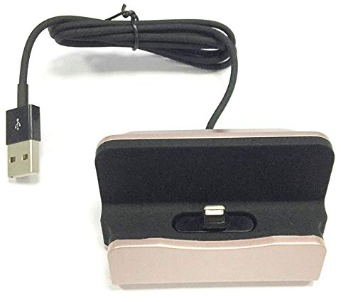 Theoutlettablet® Base de Carga para Apple iPhone X XR XS MAX Pro 11 10 8 7 6s 6 Plus 5s 5 SE iPod Touch (Dorado)