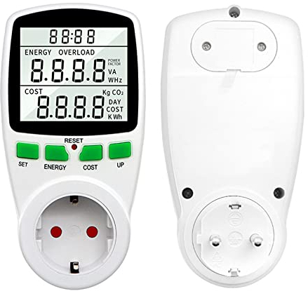 kyaoayo Energiekostenmessgerät, Stromverbrauchsmesser, Stromzähler für Steckdose, Leistungsdetektor für Zuhause, Effektive Kostenüberwachung, 3680W - integrierter erhöhter Berührungsschutz (1)