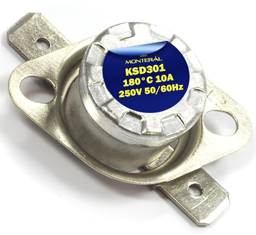 KSD301 bimetallisk termostat med temperaturbegränsare 180 °C 10 A 250 V 50/60 Hz - MONTERAL