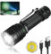 Wurkkos TS23 Taschenlampe Led Aufladbar, 5000 Lumen Extrem Hell Taktische Taschenlampe,IP68 Wasserdicht Taschenlampen mit 9 Modi, 482 Meter Reichweite,für Camping, Wandern, Outdoor, Notfäll Rettung