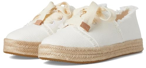 Toms Womens Carolina Lace-Up White Beachside Woven/Fray 7.5 Medium