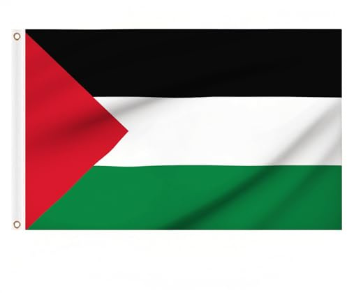 Palestinian Flags 5ft x 3ft, Large Palestine Flags with Brass Eyelets