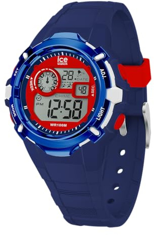 ICE-WATCH - Ice Digit Explorer Spider - Montre Bleue pour garçon avec Bracelet en Silicone - 023264 (Small)