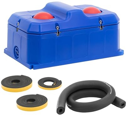 Wiesenfield Bebedero de Bola con 2 Cámaras Resistente a Heladas hasta -30 °C Volumen de 85 L Bebedero térmico doble Bebedero térmico para caballos Abrevadero de bola