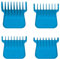 GAMMA+ Set von 4 Magnetischen Kämmen, Erhöhungen in 4 Verschiedenen Größen, Azurblaue Farbe, Kompatibel mit X-PRO Klingen für Trimmer