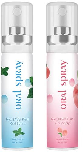 Spray Buccal per l'alito,Siero di alito fresco,Cura Buccale Menta,Spray Buccal Deodorante,Gel per denti puliti per l'alito fresco,Spray per la cura orale