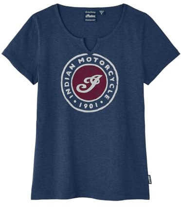 Indian Motorcycle Women's I Script Watercolor T-Shirt, Blue - 2865639,Blue,M