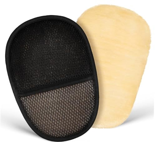 ABOOFAN 2 Pièces de Lavage de Voiture Laine Synthétique Mitaines de Nettoyage Auto de Polissage sans Rayures Lavage pour Carrosserie Résultats Éclatants