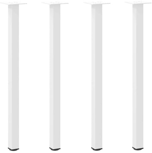 Frdhee Tisch Beine Schreibtischfüsse,Konsolentischbeine 4 STK. Weiß 72-74 cm Stahl,Tisch Beine für Couchtisch,Esstisch,Schreibtisch