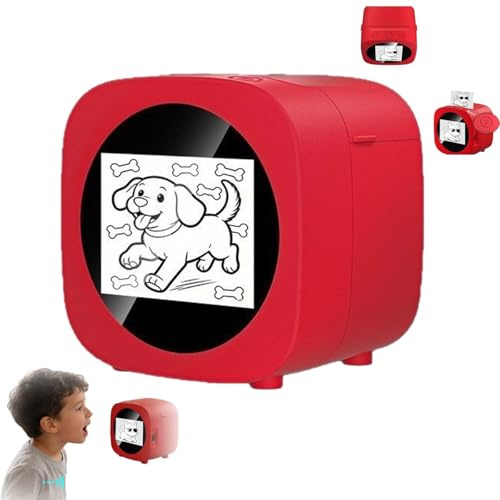 Annuod Impresora de Etiquetas con IA, Mini Impresora térmica Pantalla, creadora sin Tinta, portátil e Inteligente para el hogar, la Oficina y proyectos Bricolaje(Red)