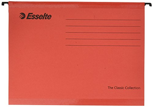 Esselte Classic Dossier suspendu renforcé A4 Lot de 25 onglets inclus Rouge
