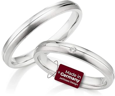 123traumringe Eheringe in 925 Silber I Partnerringe mit Etui & Gravur I Gravierbare Silberringe mit wählbarer Ringgröße 50-70 mm I Hochwertige Verlobungsringe in 3 mm Breite & 1,5 mm Stärke I S75