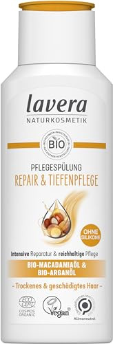 lavera Pflegespülung Repair & Tiefenpflege - ohne Silikone - Intensive Reparatur & reichhaltige Pflege - vegan - Naturkosmetik - 200 ml