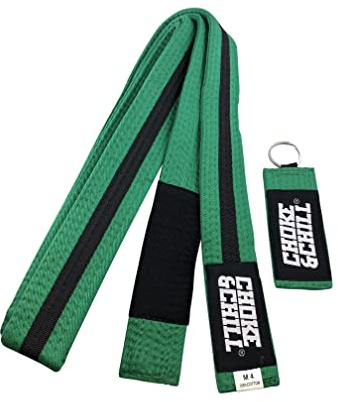 Choke&Chill BJJ Brazilian Jiu-Jitsu Belt Cintura con Portachiavi Adulto Bambini Luta Livre
