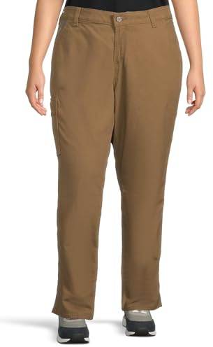 ARIAT Fire Resistant Stretch DuraLight Canvas Stackable Straight Leg Pant, Field Khaki, 24W Long