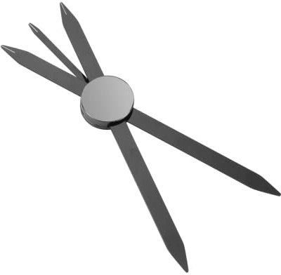 zalati Regla para cejas Tatuaje de acero inoxidable Plantilla para cejas Regla Posicionamiento de tres puntos para medir herramienta simétrica - Negro