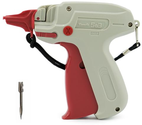 Pokornys - Etikettierpistole Banok 503 X Fein - im Set mit 1 Ersatznadel I Etikettiergerät zur Befestigung von Etiketten und Preisschildern an feinen Textilien wie Blusen, Seide, Unterwäsche etc.