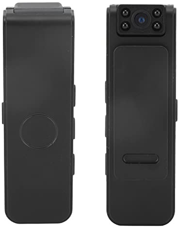 Mini Cámara Corporal, 1080P HD Clip Trasero Cámara Deportiva Gran Angular con Clip Trasero, Visión Nocturna, Reducción de Ruido Grabadora de Cámara Montada en el Cuerpo Portátil