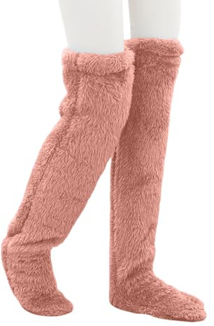 Chaussette Chaude Femme Polaire - Chaussettes d'Hiver, Couvre-Jambes, Chaussettes de Genou pour La Maison, Pantalons en Laine Épaisse, Chauffe-Jambes, Chaussettes Douces et Extensibles à La Mode