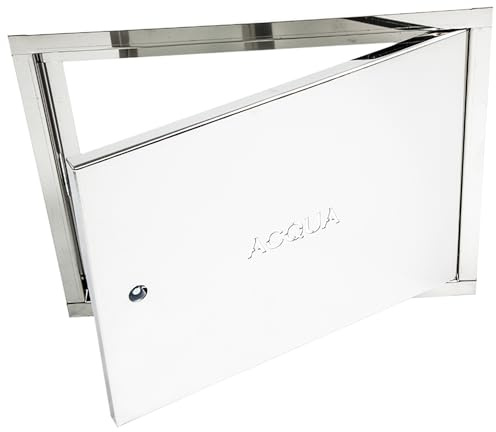 Contatore Italia Sportello per Contatore ACQUA Acciaio INOX Aperta Posteriormente Completa di Chiave e Quadrello (500x700)