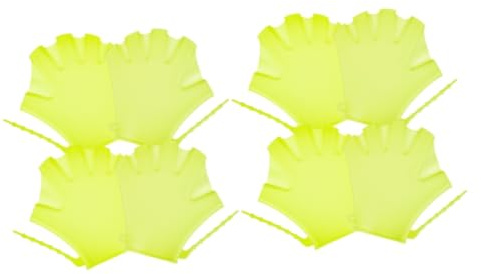 INOOMP 8piezas Guantes De Natación para Niño Niña Palas De Silicona Ajustables y Transpirables para Entrenamiento La Piscina y Buceo para Principiantes Natación