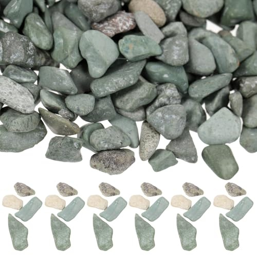JUMPLAWN Limestone Chippings for Fish Tank and Pond Decoration 1 Bag of 60G with Lifelike Appearance Diorama Stone Material Kit and Sand Table Stone Model for Mini Landscape Decoration
