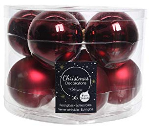 Decoris DEO4063133 Weihnachtskugel, Glas, Rot, 50 x 35 cm