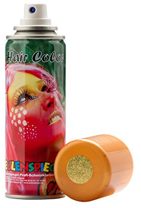 Eulenspiegel 819500 - Color Haarspray, gold, 125 ml, Karneval, Halloween, Mottoparty