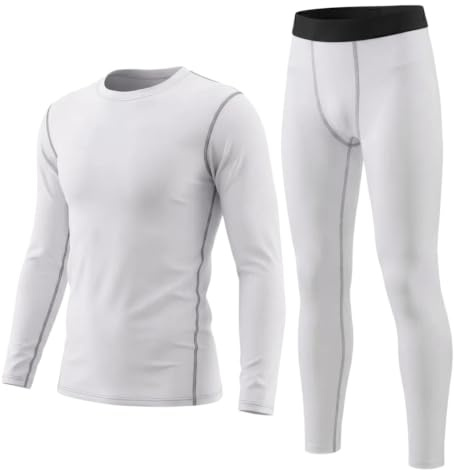 LANBAOSI unisex – barn långärmade kompressionskjortor och byxor 2 st set
