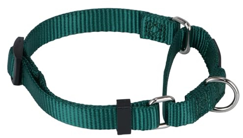 Hyhug Dog Collar Martingale, Small Green, Escape Proof | Heavy-duty nylon delivers gentle control for puppies. Ideal for training and park walks. Adjustable, comfortable, and secure