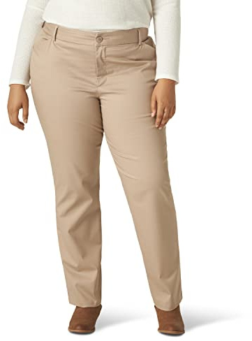Lee dam Byxor Wrinkle Free Relaxed Fit Straight Leg Pant