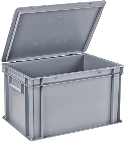 Stabilo Befestigungstechnik Eurobox mit Deckel 400x300x235mm | Aufbewahrungsbox, Box, Kunststoffbox, Lagerbox, Regalbox