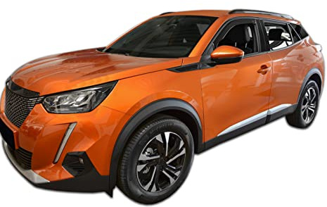 J&J AUTOMOTIVE Heko Déflecteurs d'air et de Vent pour Peugeot 2008 / 2008E Depuis 2019, Lot de 2pcs, Teintés, Avant et Arrière, Aérodynamique