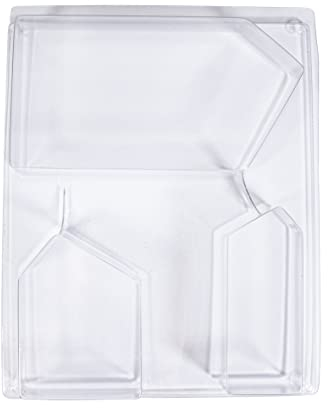 Rayher PET Gießform Häuser Schrägdach, 3 Häuser, Tiefe 3cm, 36129000, Transparent