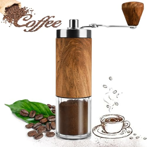 Macinacaffè manuale con macina in ceramica, macinacaffè manuale, macinacaffè manuale, macinacaffè regolabile, per campeggio, casa, ufficio, attività all'aperto, viaggio