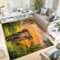 GDJSMIN Alfombra Salón Elefante Salvaje Antideslizante 90x150cm Elefante del Bosque Alfombra Alfombra Pie de Cama Dormitorio Alfombra de Área para Sala de Estar y Comedor