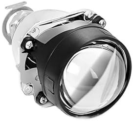 Angel Eyes,Angel Eyes Roller 2,5 Zoll Mini BI Xenon Projector Objektiv Hi/Lo Beam mit schwarzen Silberhunger Maske Nachrüstanpassung for H4 H7 -Auto -Moto -Scheinwerfer -Objektive 1PC(1x RHD Black Shr
