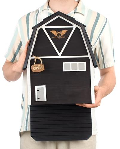 Big Bat Barn Bat House for Outdoors – Il contenitore completo per pipistrelli per esterni – Pulisci il tuo giardino dalle zanzare – Scatola per pipipistrelli senza vernice interna