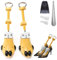 VIVEBEI Shoe Stretcher for Women and Men with Wide Feet, Shoe Tree Width and Length Adjustable 4-way Stretch (S(for Women's Size UK 3.5-8) Yellow)
