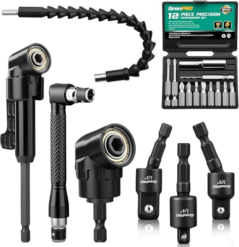 17 Pcs Flexible Drill Bit Extension Kit for Tight Space Soft Flexible Shaft