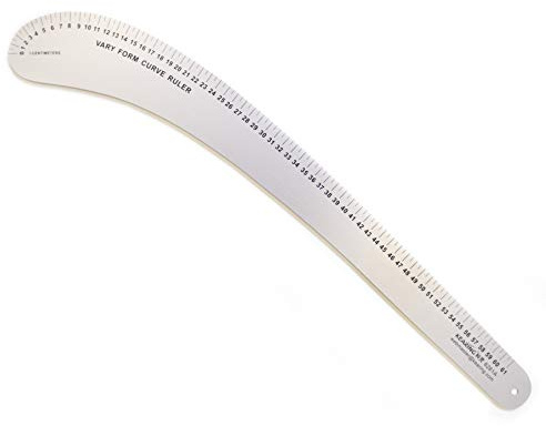 NO.6261A HAND Metric Vary Form Curve Ruler, Aluminum 61cm