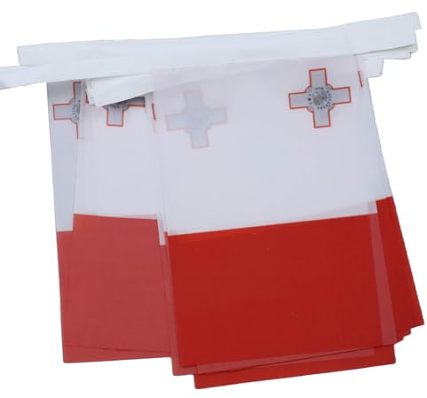 AZ FLAG Malta Bunting 20 ft 20 flags Light Polyester