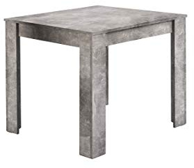 byLIVING Esszimmertisch Nepal/Beton-Optik grau/Kleiner Küchentisch 80 x 80 cm/Esstisch Melaminharz beschichtet / 18 mm Dicke Tischplatte / 80 x 80, H 75 cm