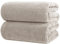Polyte - 2 draps de Bain en Microfibres Premium - sèche Rapidement/ne Peluche Pas - Beige - 88,9 x 177,8 cm