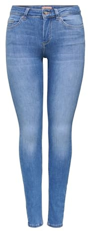 Only Femme Onlblush Life Mid Skinny Rea12187 Noos Jeans, Denim Bleu Médium, M EU